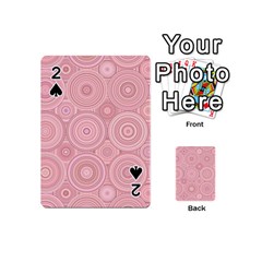 Pink Retro Texture With Circles, Retro Circles Background, Playing Cards 54 Designs (mini)