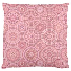 Pink Retro Texture With Circles, Retro Circles Background, Standard Premium Plush Fleece Cushion Case (two Sides) by kyorashop23