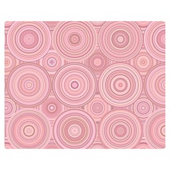 Pink Retro Texture With Circles, Retro Circles Background, Two Sides Premium Plush Fleece Blanket (teen Size) by kyorashop23