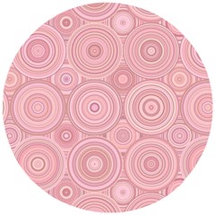 Pink Retro Texture With Circles, Retro Circles Background, Wooden Puzzle Round