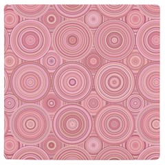 Pink Retro Texture With Circles, Retro Circles Background, Uv Print Square Tile Coaster  by kyorashop23