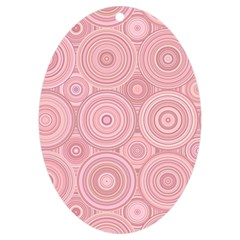 Pink Retro Texture With Circles, Retro Circles Background, Uv Print Acrylic Ornament Oval