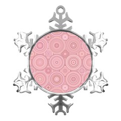 Pink Retro Texture With Circles, Retro Circles Background, Metal Small Snowflake Ornament