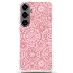 Pink Retro Texture With Circles, Retro Circles Background, Samsung Galaxy S24 Ultra 6 9 Inch Tpu Uv Case