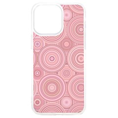 Pink Retro Texture With Circles, Retro Circles Background, Iphone 15 Pro Max Tpu Uv Print Case by kyorashop23