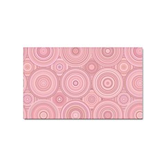 Pink Retro Texture With Circles, Retro Circles Background, Sticker Rectangular (10 Pack) by kyorashop23