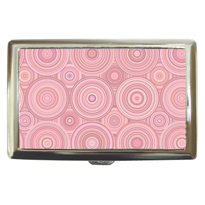 Pink Retro Texture With Circles, Retro Circles Background, Cigarette Money Case