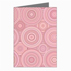 Pink Retro Texture With Circles, Retro Circles Background, Greeting Cards (pkg Of 8) by kyorashop23