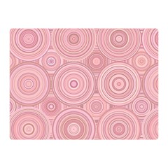 Pink Retro Texture With Circles, Retro Circles Background, Two Sides Premium Plush Fleece Blanket (mini) by kyorashop23