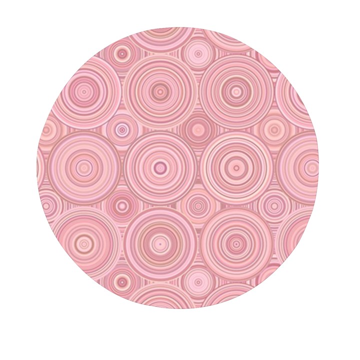 Pink Retro Texture With Circles, Retro Circles Background, Mini Round Pill Box