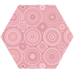 Pink Retro Texture With Circles, Retro Circles Background, Wooden Puzzle Hexagon