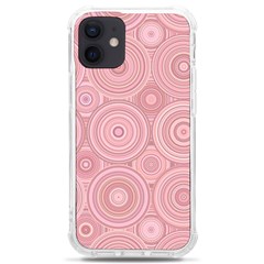 Pink Retro Texture With Circles, Retro Circles Background, Iphone 12 Mini Tpu Uv Print Case	 by kyorashop23