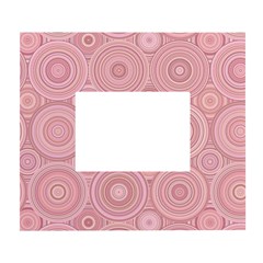 Pink Retro Texture With Circles, Retro Circles Background, White Wall Photo Frame 5  X 7  by kyorashop23