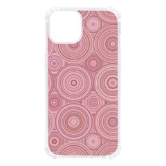 Pink Retro Texture With Circles, Retro Circles Background, Iphone 13 Tpu Uv Print Case