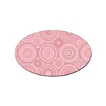 Pink Retro Texture With Circles, Retro Circles Background, Sticker Oval (10 pack) Front