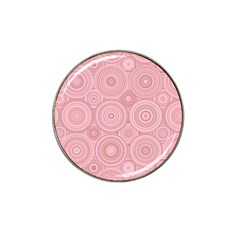 Pink Retro Texture With Circles, Retro Circles Background, Hat Clip Ball Marker (10 Pack) by kyorashop23