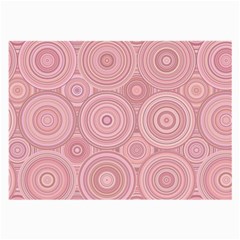 Pink Retro Texture With Circles, Retro Circles Background, Large Glasses Cloth (2 Sides) by kyorashop23