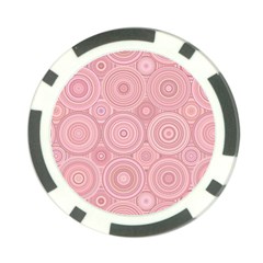 Pink Retro Texture With Circles, Retro Circles Background, Poker Chip Card Guard