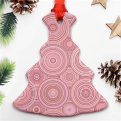 Pink Retro Texture With Circles, Retro Circles Background, Ornament (christmas Tree) 