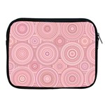 Pink Retro Texture With Circles, Retro Circles Background, Apple iPad 2/3/4 Zipper Cases Front