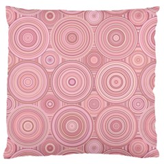 Pink Retro Texture With Circles, Retro Circles Background, Large Cushion Case (two Sides) by kyorashop23