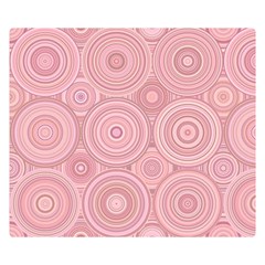 Pink Retro Texture With Circles, Retro Circles Background, Two Sides Premium Plush Fleece Blanket (kids Size) by kyorashop23