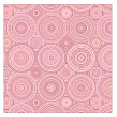 Pink Retro Texture With Circles, Retro Circles Background, Square Satin Scarf (36  X 36 ) by kyorashop23