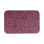 Pink Retro Texture With Circles, Retro Circles Background, Open Lid Metal Box (Silver)   Front