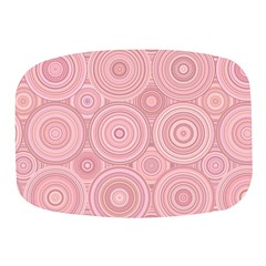 Pink Retro Texture With Circles, Retro Circles Background, Mini Square Pill Box by kyorashop23