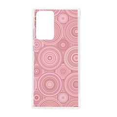 Pink Retro Texture With Circles, Retro Circles Background, Samsung Galaxy Note 20 Ultra Tpu Uv Case