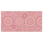 Pink Retro Texture With Circles, Retro Circles Background, Banner and Sign 4  x 2  Front