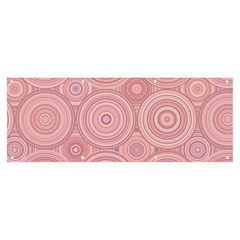 Pink Retro Texture With Circles, Retro Circles Background, Banner And Sign 8  X 3  by kyorashop23