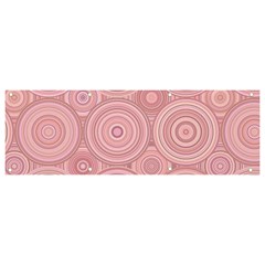 Pink Retro Texture With Circles, Retro Circles Background, Banner And Sign 9  X 3 