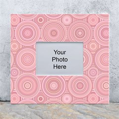 Pink Retro Texture With Circles, Retro Circles Background, White Wall Photo Frame 5  X 7  by kyorashop23