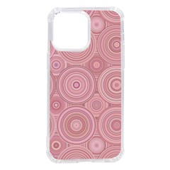 Pink Retro Texture With Circles, Retro Circles Background, Iphone 14 Pro Max Tpu Uv Print Case by kyorashop23