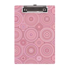 Pink Retro Texture With Circles, Retro Circles Background, A5 Acrylic Clipboard by kyorashop23