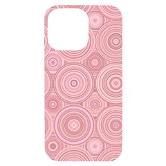 Pink Retro Texture With Circles, Retro Circles Background, Iphone 14 Pro Max Black Uv Print Case