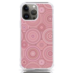 Pink Retro Texture With Circles, Retro Circles Background, Iphone 13 Pro Max Tpu Uv Print Case by kyorashop23