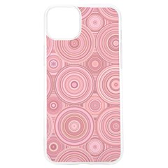 Pink Retro Texture With Circles, Retro Circles Background, Iphone 15 Pro Tpu Uv Print Case