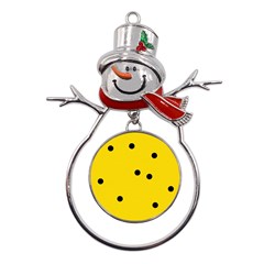 Punch Hole, Black Hole Metal Snowman Ornament