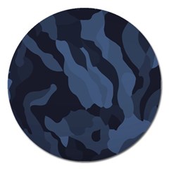 Purple Camo Magnet 5  (round) by kyorashop23