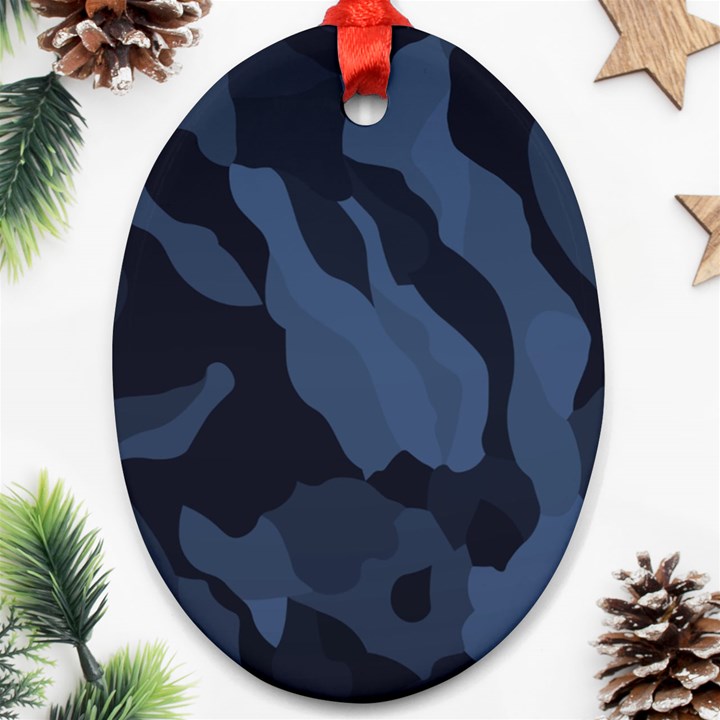 Purple Camo Oval Ornament (Two Sides)