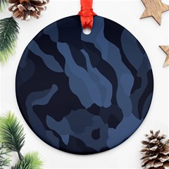 Purple Camo Round Ornament (two Sides)