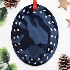 Purple Camo Ornament (oval Filigree)