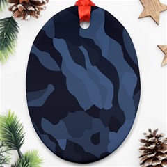 Purple Camo Oval Ornament (two Sides)