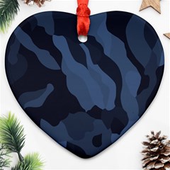 Purple Camo Heart Ornament (two Sides)