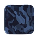 Purple Camo Square Metal Box (Black) Front