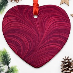 Purple Fabric Texture, Fabric Backgrounds With Lines Heart Ornament (two Sides)