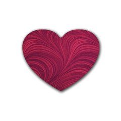 Purple Fabric Texture, Fabric Backgrounds With Lines Rubber Coaster (heart) by kyorashop23