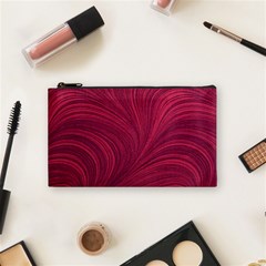 Purple Fabric Texture, Fabric Backgrounds With Lines Cosmetic Bag (small) by kyorashop23